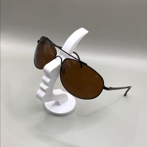 Stauer Copper Brown Flyboy Sunglasses  Aviator Pilot Style Double Bridge